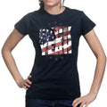 Ladies F**K Yeah American Flag T-shirt