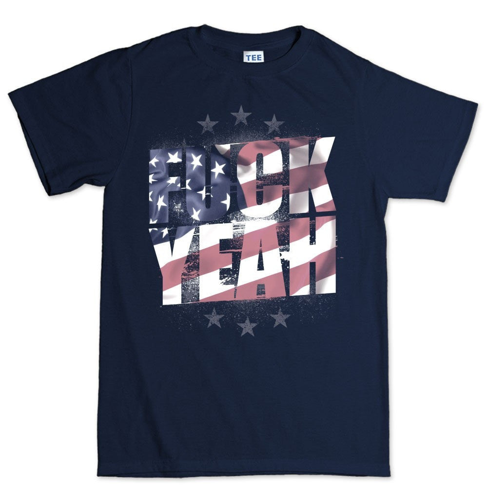 Happy American Flag T-shirt - Brushed Stroke Style American Flag Shirt