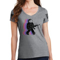 Ladies Funkalicious AK47 Astronaut V-Neck T-shirt