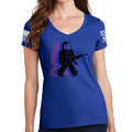 Ladies Funkalicious AK47 Astronaut V-Neck T-shirt