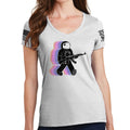 Ladies Funkalicious AK47 Astronaut V-Neck T-shirt