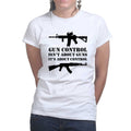 Gun Control Ladies T-shirt