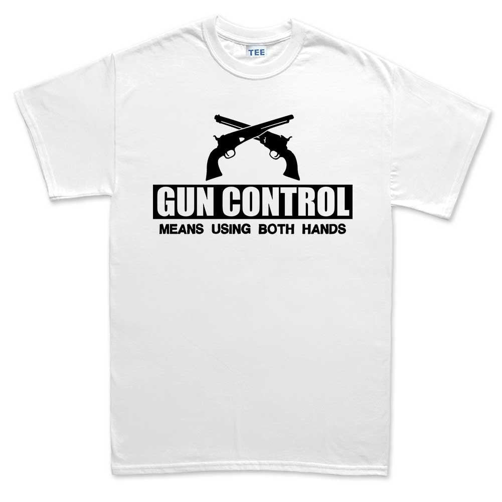Men's Gun Control Using Both Hands T-shirt
