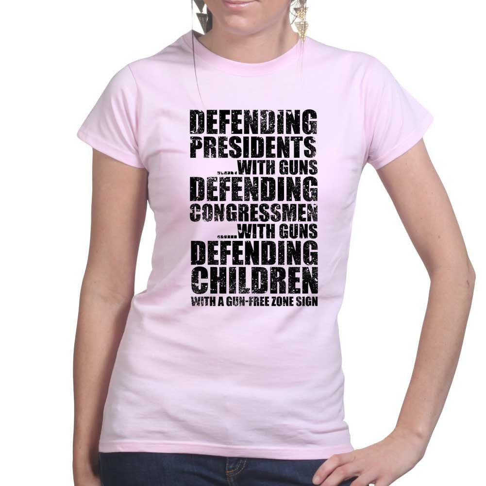 Armed Defence Irony Ladies T-shirt