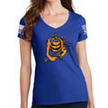 Ladies Tactical Pumpkin V-Neck T-shirt