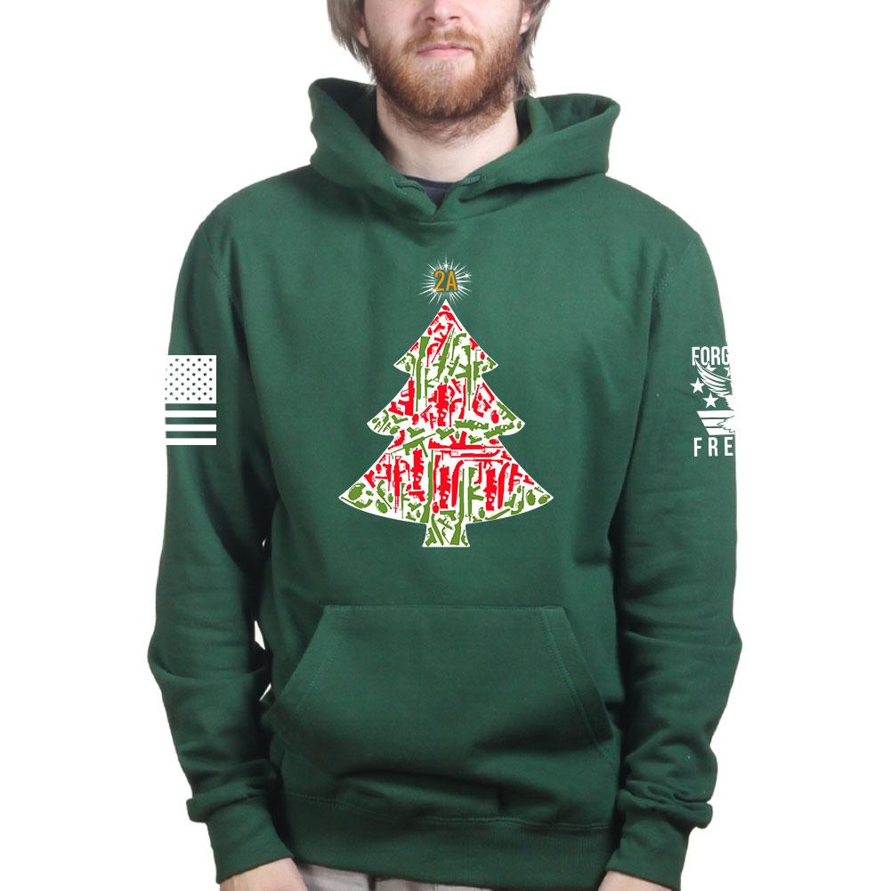 2A Christmas Tree Hoodie Forged From Freedom