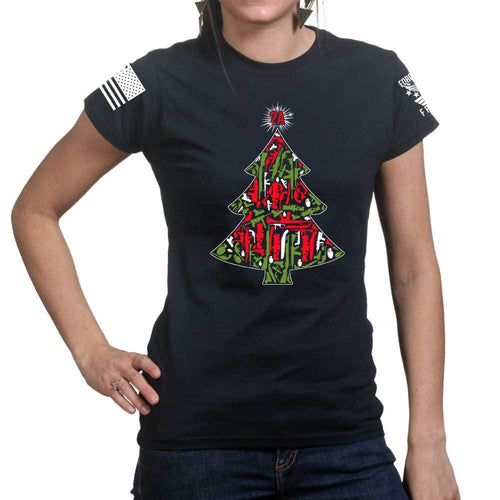 2A Christmas Tree Ladies T-shirt