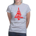 Guns Christmas Tree Ladies T-shirt