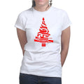 Guns Christmas Tree Ladies T-shirt