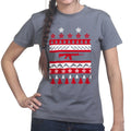 Guns Ugly Christmas Ladies T-shirt