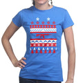 Guns Ugly Christmas Ladies T-shirt