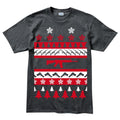 Guns Ugly Christmas Mens T-shirt