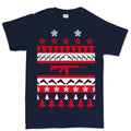 Guns Ugly Christmas Mens T-shirt