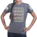 Guns Christmas Ugly Ladies T-shirt
