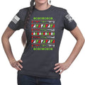 Guns Christmas Ugly Ladies T-shirt