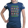Guns Christmas Ugly Ladies T-shirt