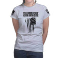 Freedom Lovin' Gun Whore Ladies T-shirt