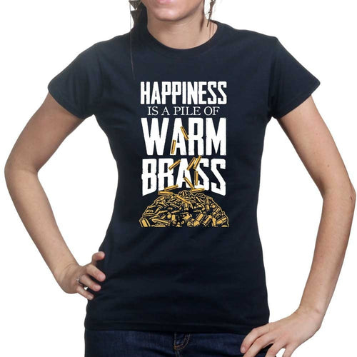 Happiness Is A Pile Of Warm Brass Ladies T-shirt