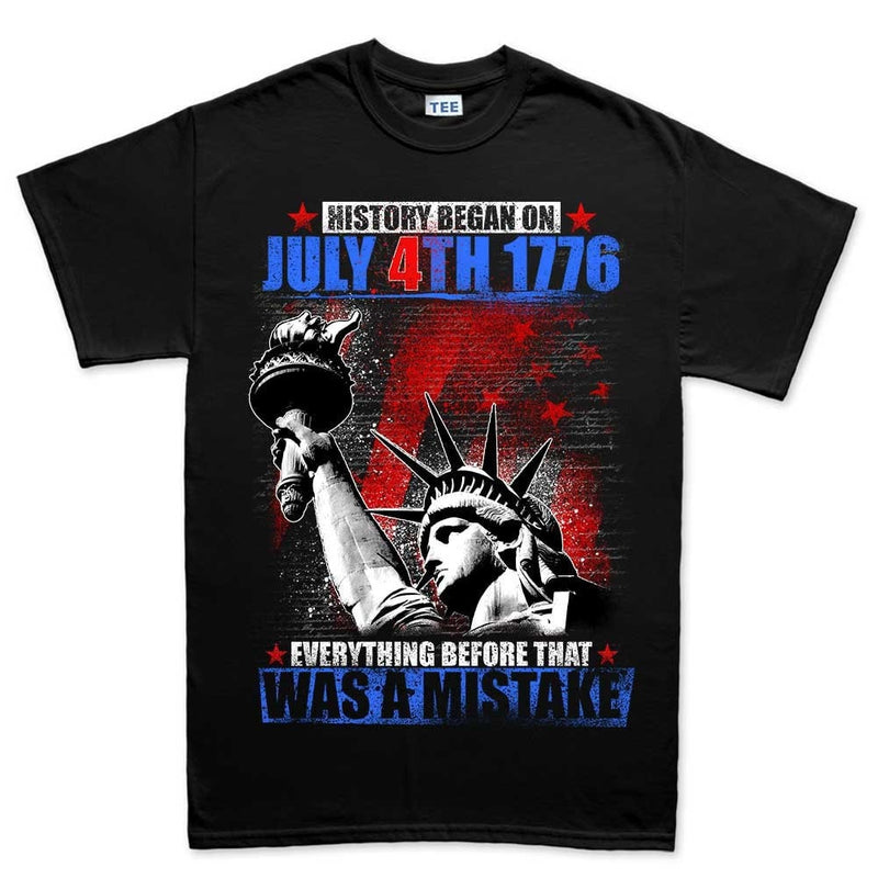 Men's History Began 4th of July T-shirt