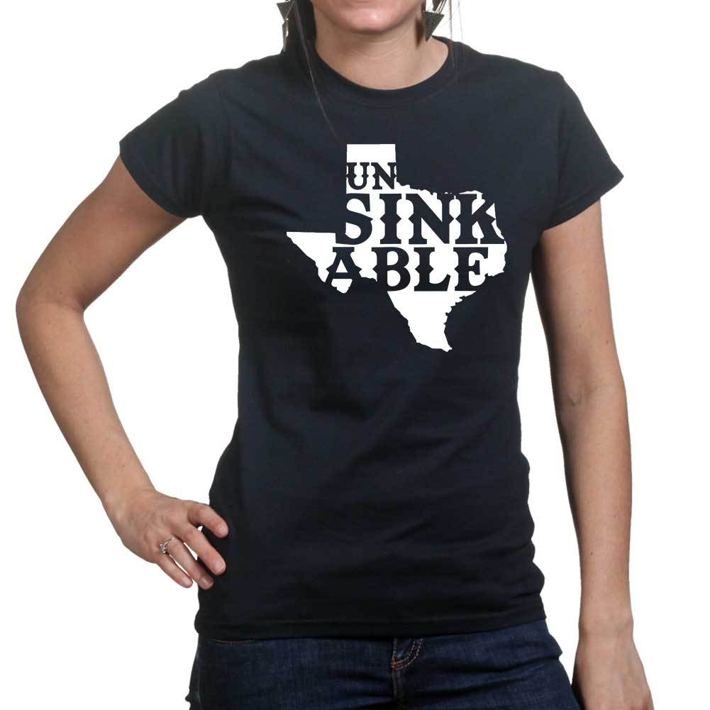 Unsinkable Texas Hurricane Harvey Relief Ladies T-shirt