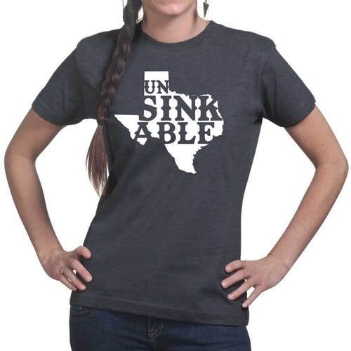 Unsinkable Texas Hurricane Harvey Relief Ladies T-shirt