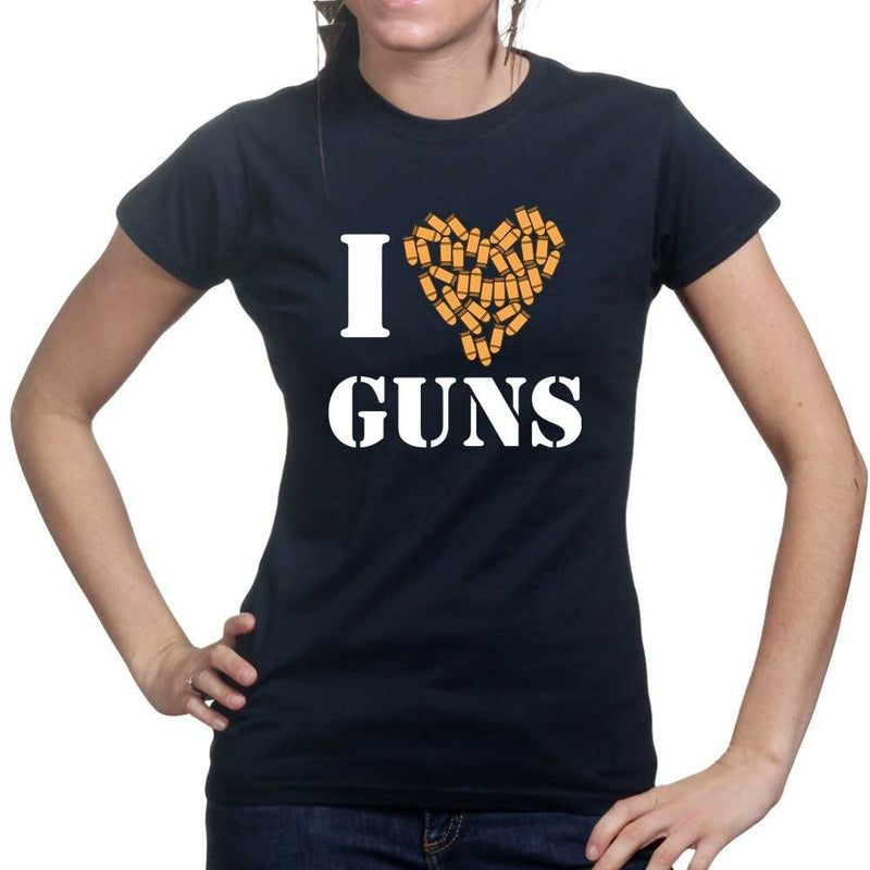 I Love Guns Ladies T-shirt