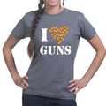 I Love Guns Ladies T-shirt