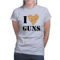I Love Guns Ladies T-shirt