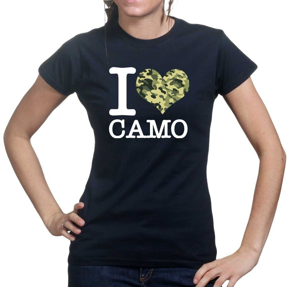 I Love Camo Ladies T-shirt