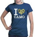 I Love Camo Ladies T-shirt