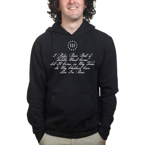 I Prefer Peace Thomas Paine Mens Hoodies
