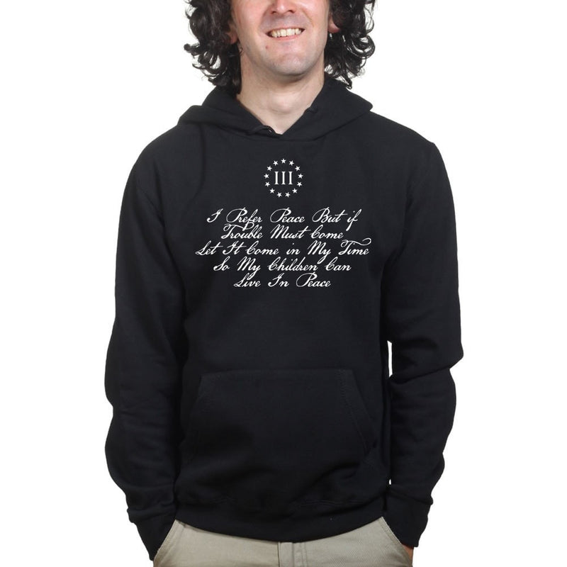 I Prefer Peace Thomas Paine Mens Hoodies
