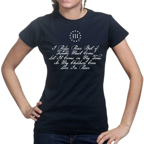 I Prefer Peace Thomas Paine Ladies T-shirt