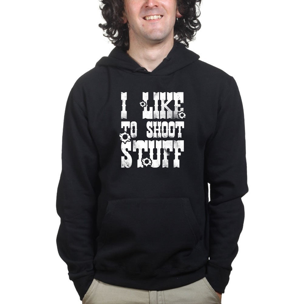 I Like to Shoot Stuff Mens Hoodie