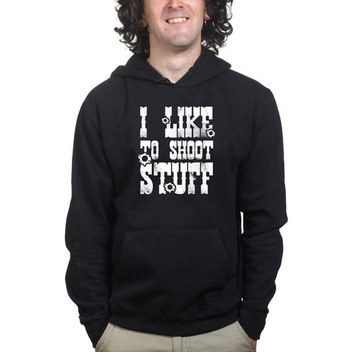 I Like to Shoot Stuff Mens Hoodie