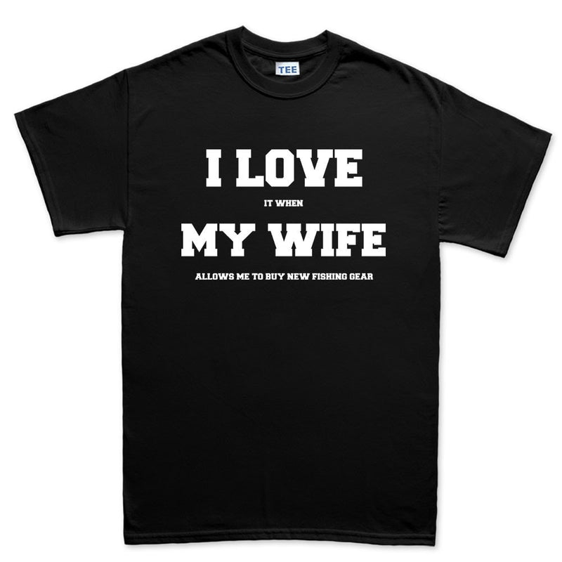 I Love My Wife (Fishing) Men's T-shirt