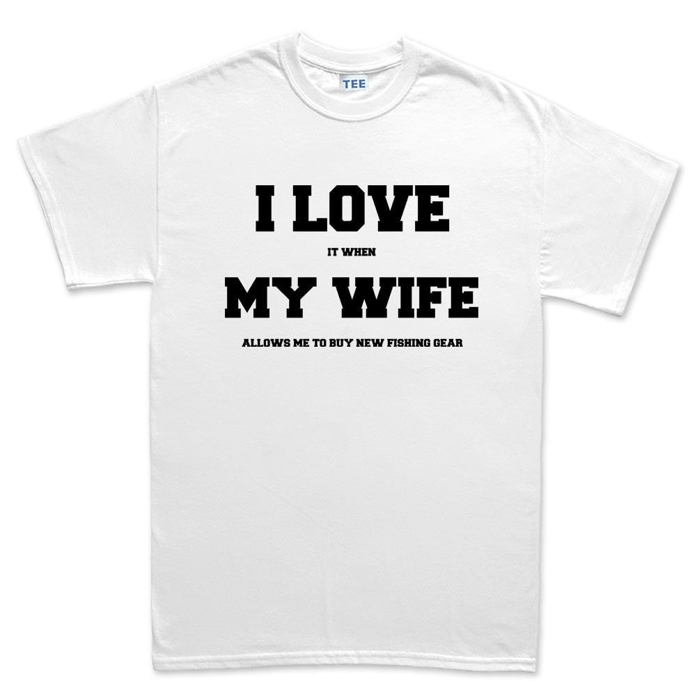 I Love My Wife (Fishing) Men's T-shirt