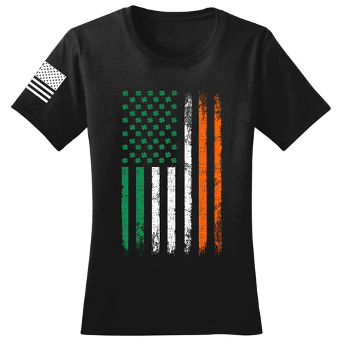 Irish American Flag Ladies T-shirt