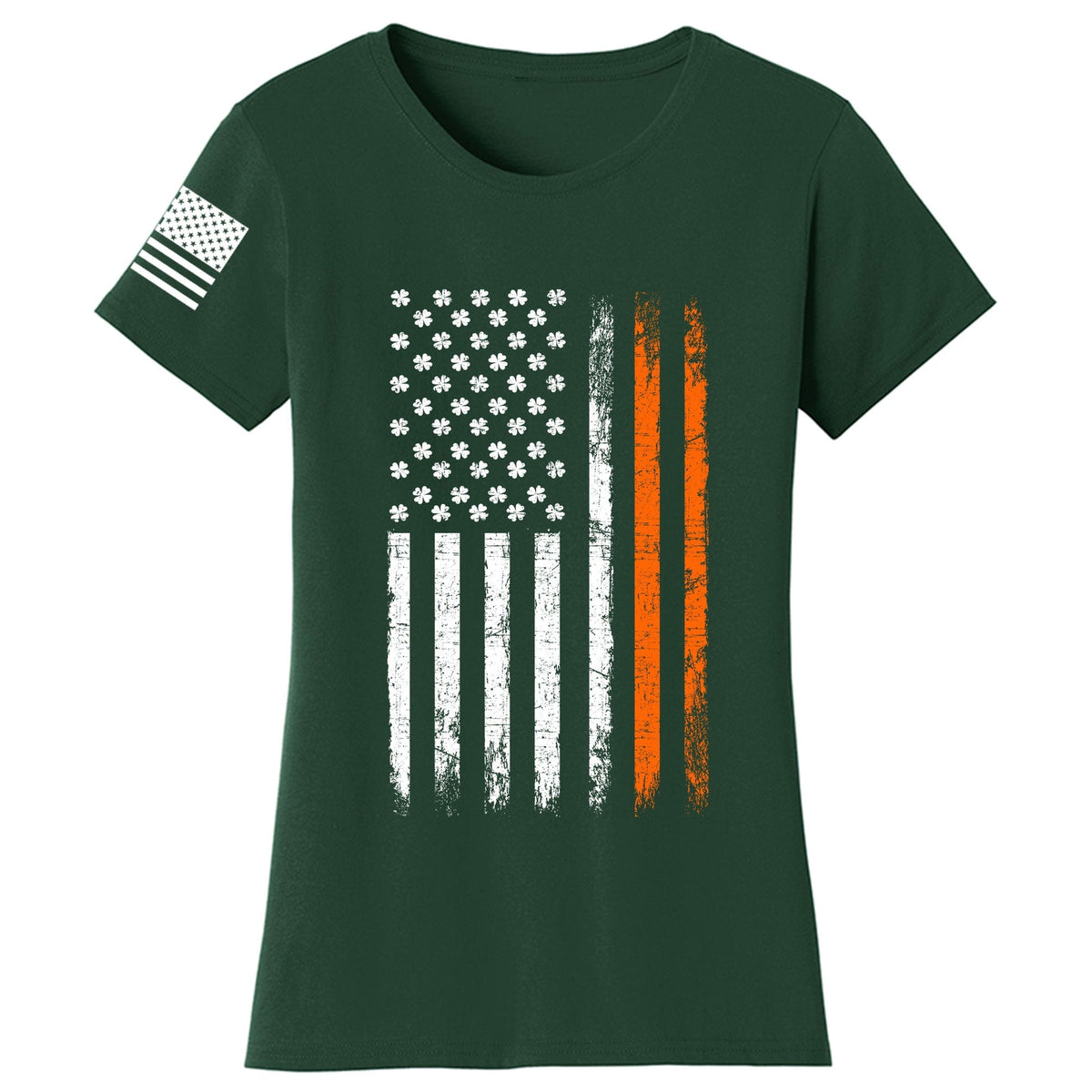 Irish American Flag Ladies T-shirt
