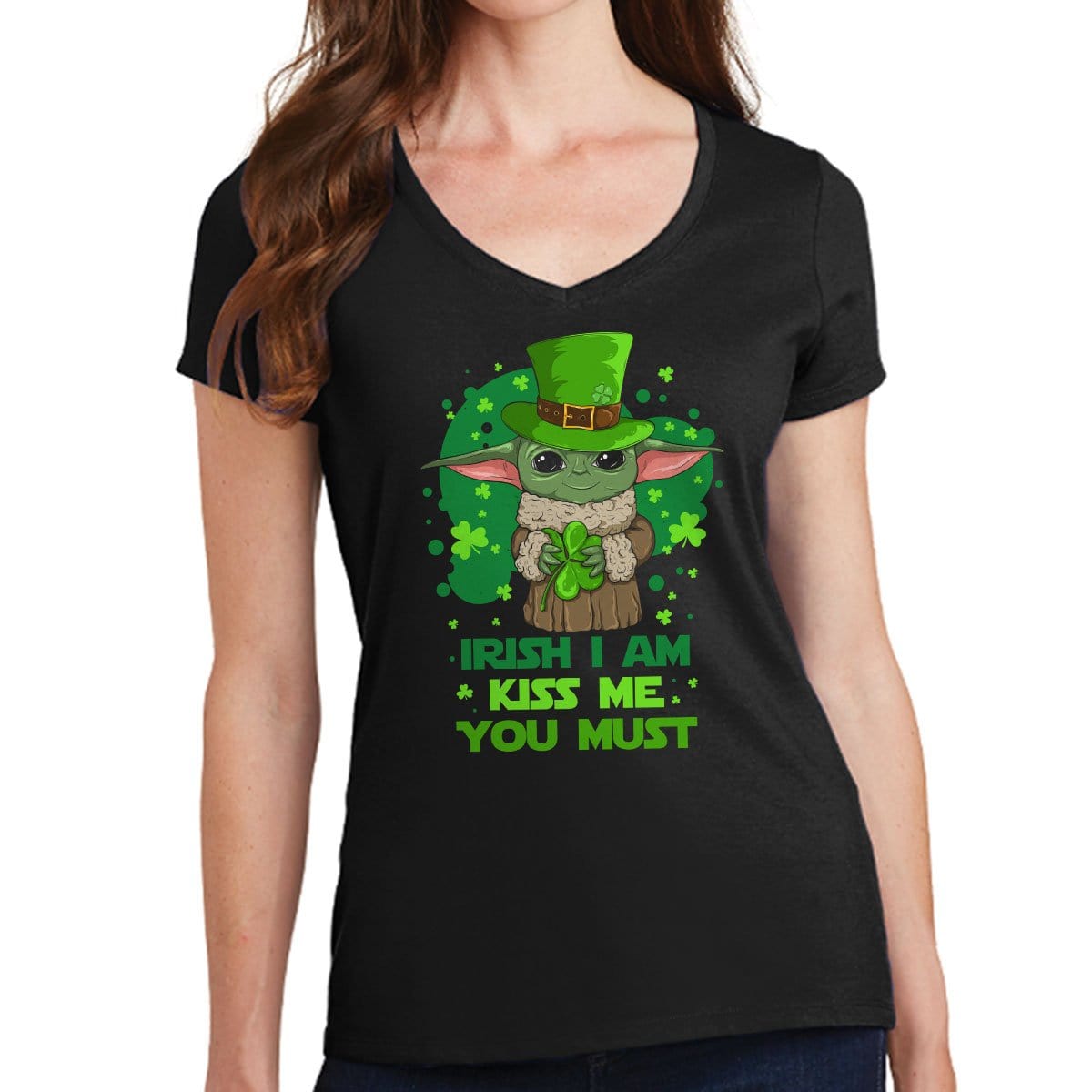 Irish I am Ladies V-Neck T-shirt