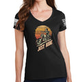 Ladies Just Ride V-Neck T-shirt