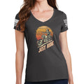 Ladies Just Ride V-Neck T-shirt