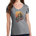 Ladies Just Ride V-Neck T-shirt