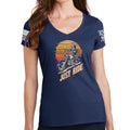 Ladies Just Ride V-Neck T-shirt