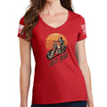 Ladies Just Ride V-Neck T-shirt