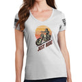 Ladies Just Ride V-Neck T-shirt