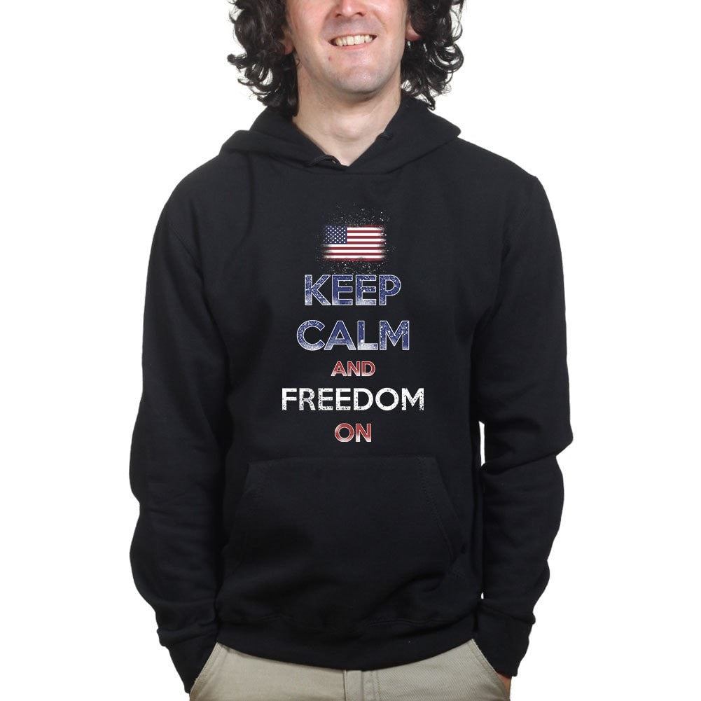 Unisex Keep Calm and Freedom On Hoodie