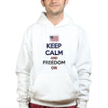 Unisex Keep Calm and Freedom On Hoodie