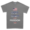 Men's Keep Calm and Freedom On T-shirt
