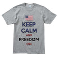 Men's Keep Calm and Freedom On T-shirt